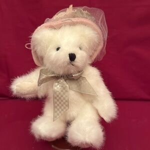🦄 2 for $10 🦄 Boyds Bears “Chantelle Capeau” White Bear With Pink Hat